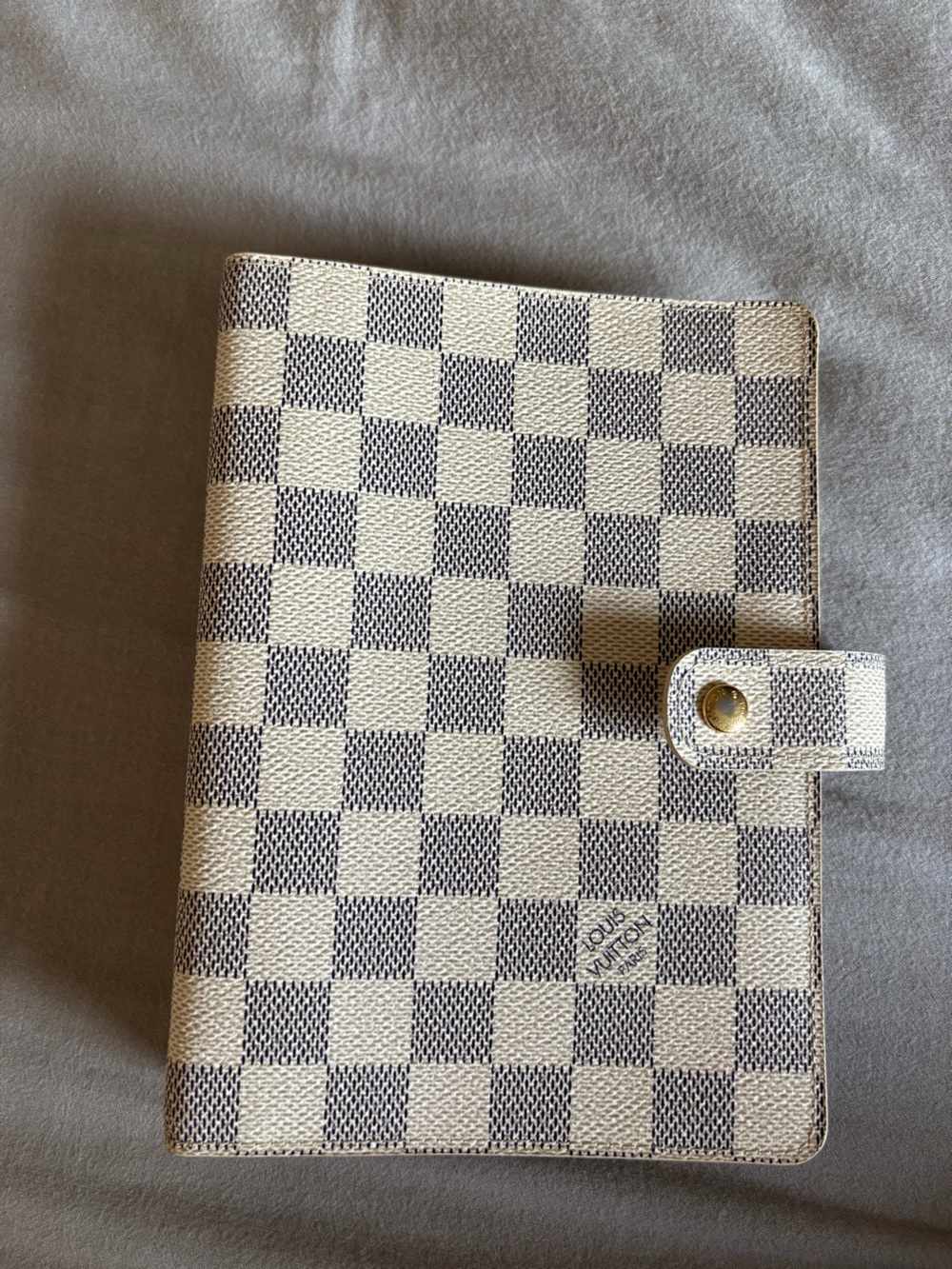 Louis Vuitton Damier Azur Canvas Agenda MM - Cream & Blue